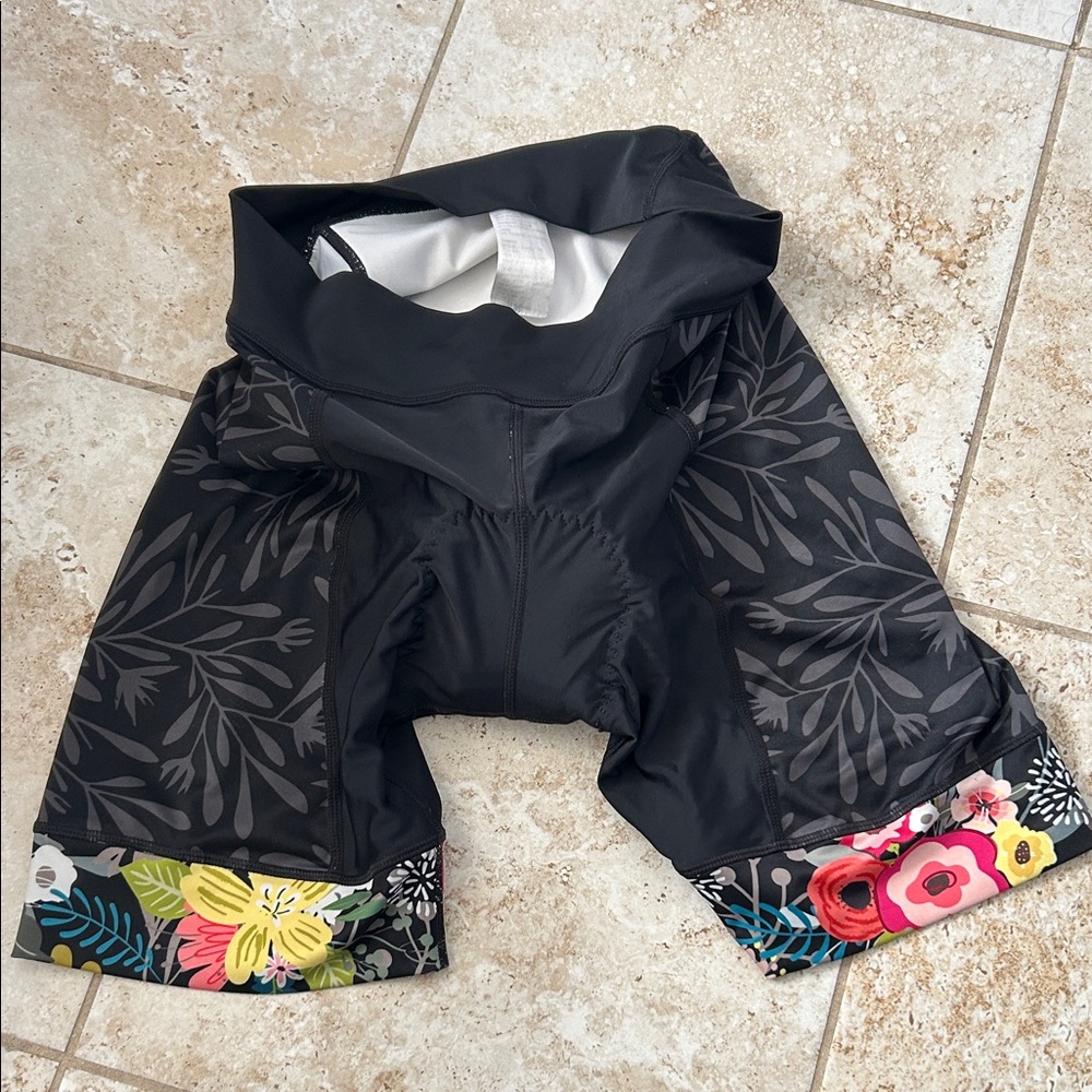 Floral Black Women's Athletic Shorts
